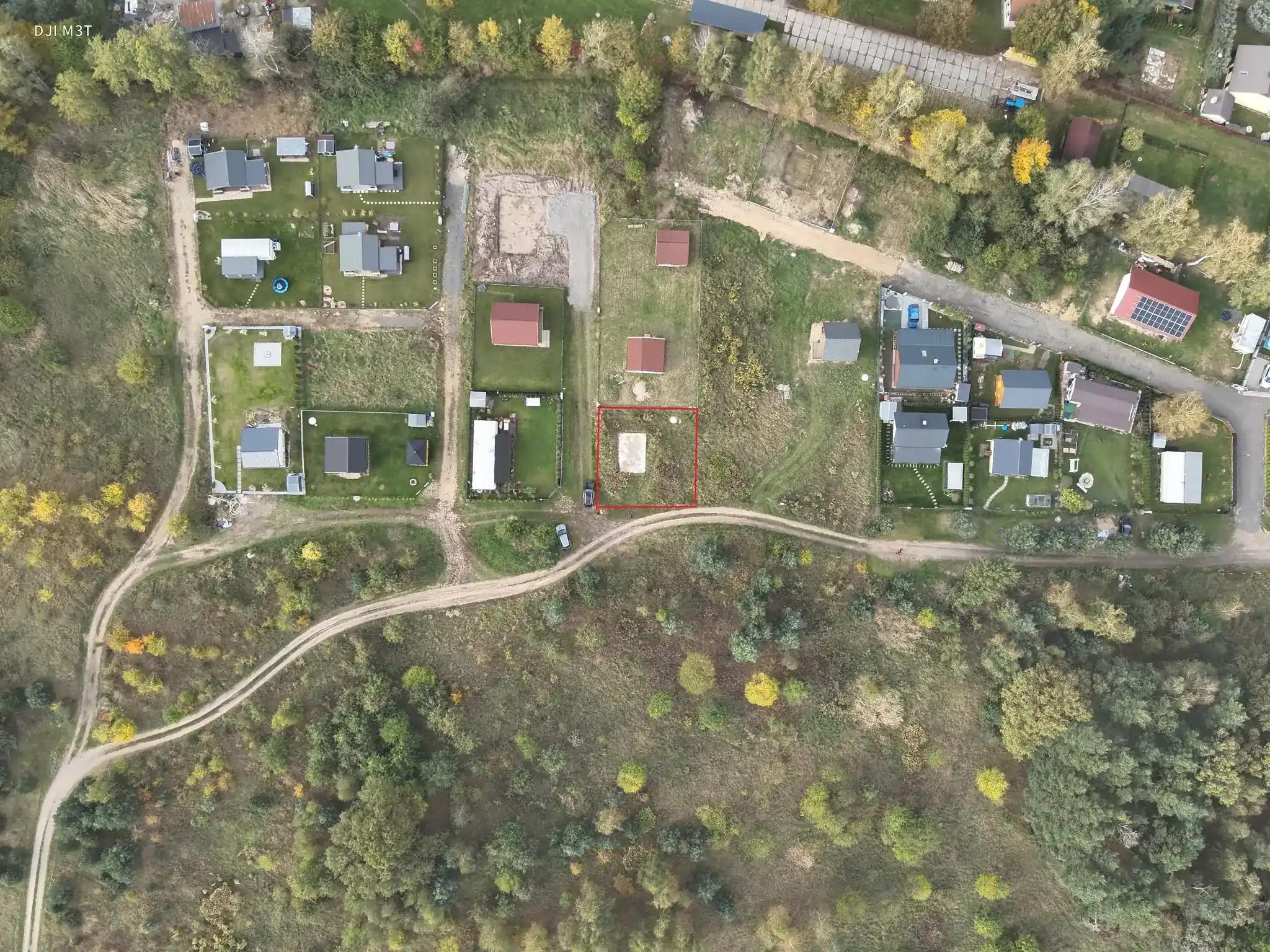 Działka rekreacyjna Rokitki - widok z drona