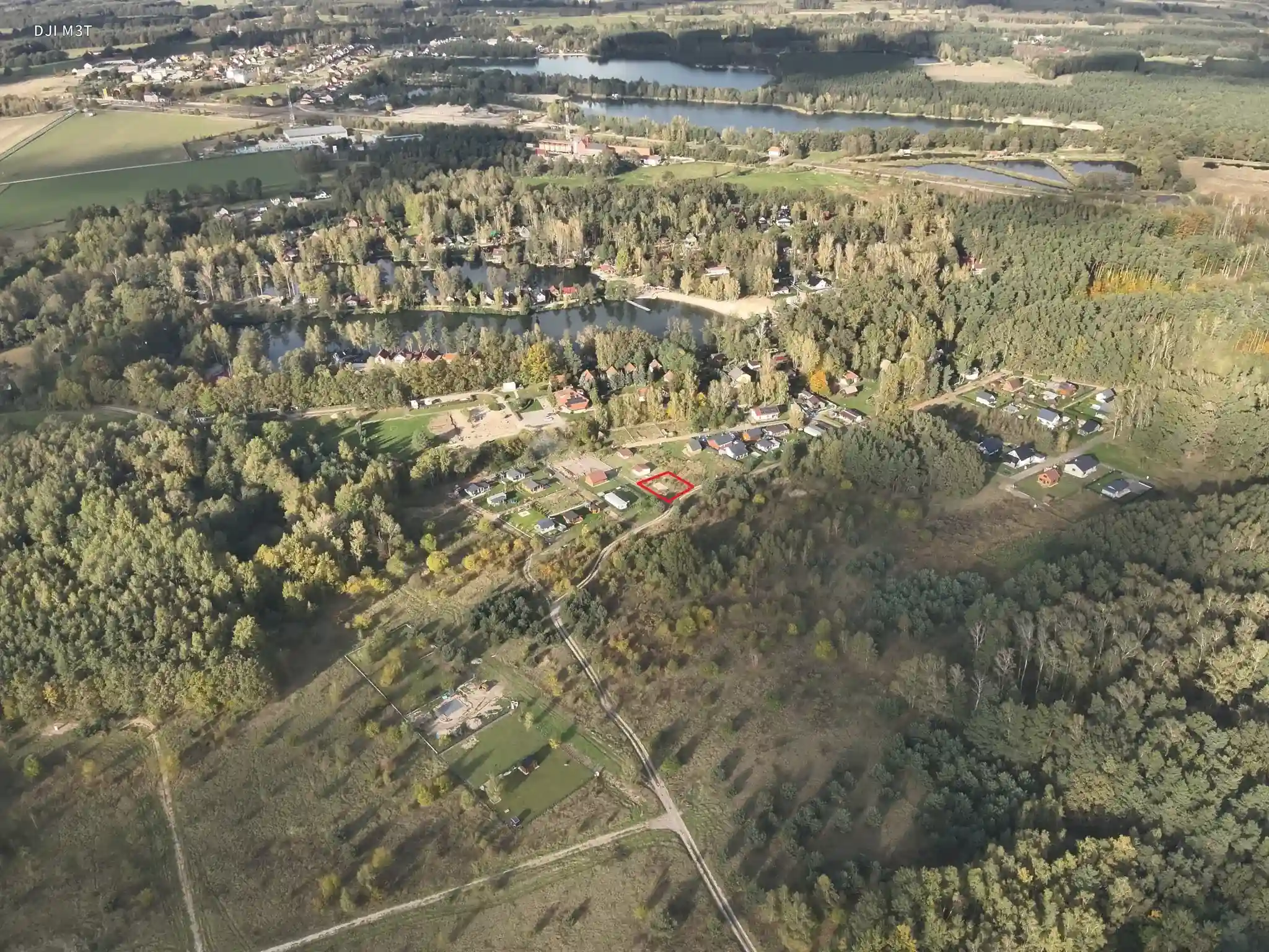 Działka rekreacyjna Rokitki - widok z drona